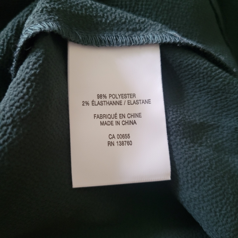 Reitmans Tiered 3/4 Sleeve Babydoll Tunic Shirt in Deep Forest Green Size Large - Picture 8 of 8